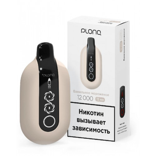 Электронная сигарета PLONQ ULTRA 12000 затяжек Ванильное мороженое