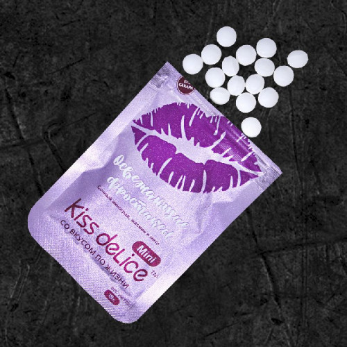 Леденцы Kiss Delice Mini - Виноград, жасмин и мята